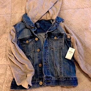 Children’s Dino Hood Jean Jacket/Sweatshirt